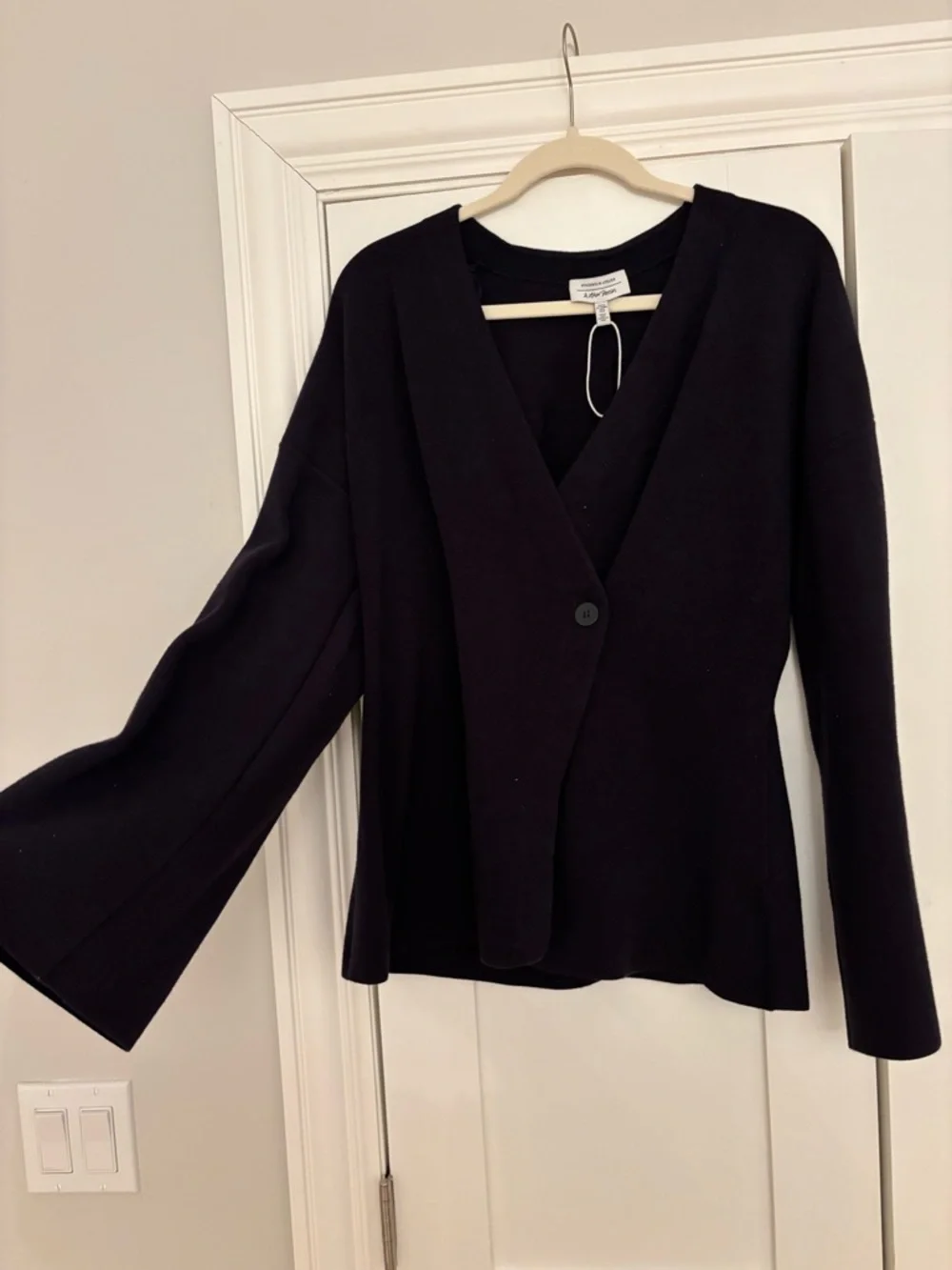 & Other Stories Navy Women's V-neck Wrap Sweater - Picture 2 of 3